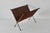 Mid 20th Century Scandinavian Style Hand-Woven Rattan Metal Folding Magazine Newspaper Rack Mid Century Modern For Sale - Image 9 of 16