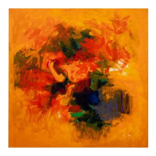 1970s Ronaldo De Juan Abstract Acrylic on Canvas For Sale