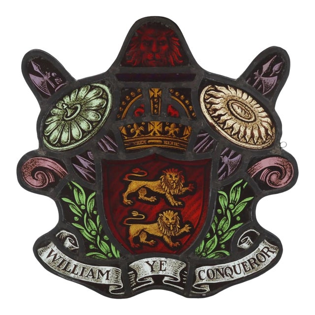 William the Conqueror Stained Glass Panel For Sale