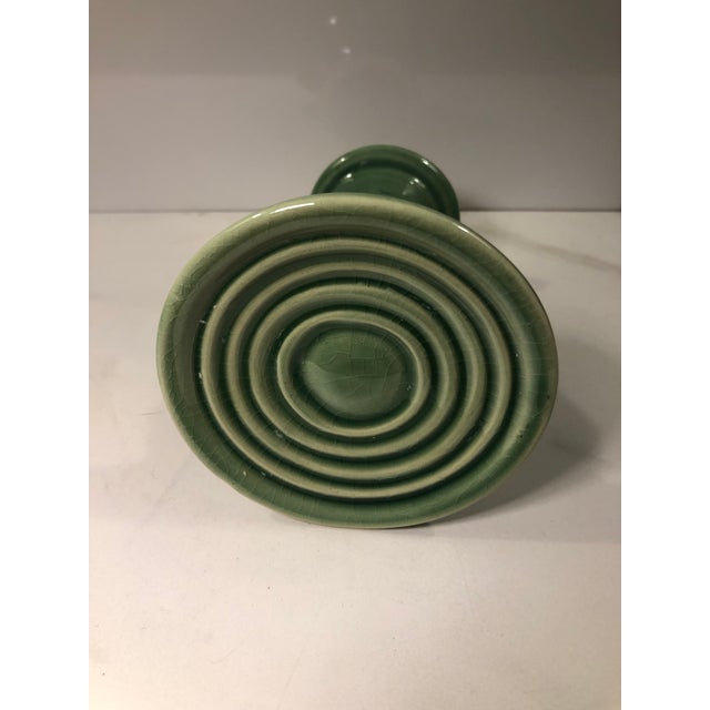 Vintage Green Salamander Bud Vase For Sale - Image 6 of 7