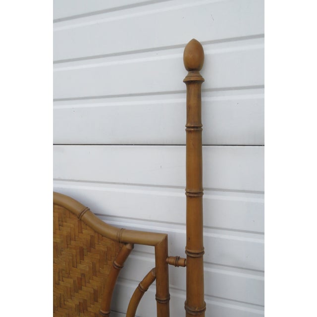 Hollywood Regency Mid Century Faux Bamboo Woven Rattan ...