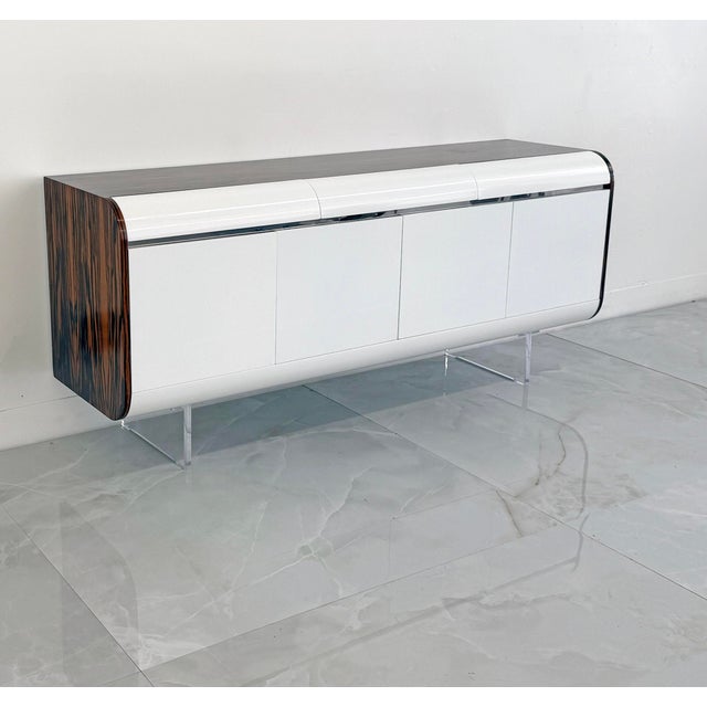 White Rare Vladimir Kagan Credenza, Rosewood, Vladimir Kagan Designs, 1970s For Sale - Image 8 of 11