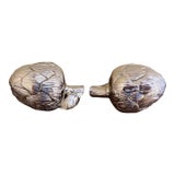 Godinger Silver-Plated Artichoke Salt and Pepper Shakers, Vintage Pair For Sale