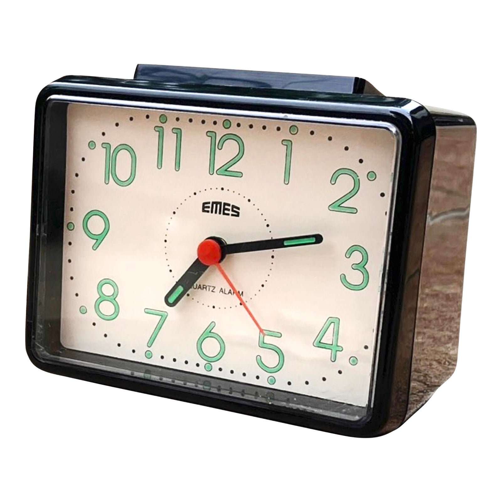 Emes Black Electric Alarm Clock, Germany, 1990s Chairish