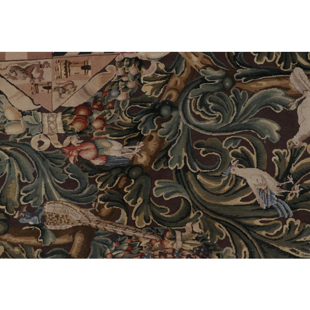 Rug & Kilim’s Armorial Tudor Style Rug in Black, With Beige, Blue and Gold Tones For Sale In New York - Image 6 of 9