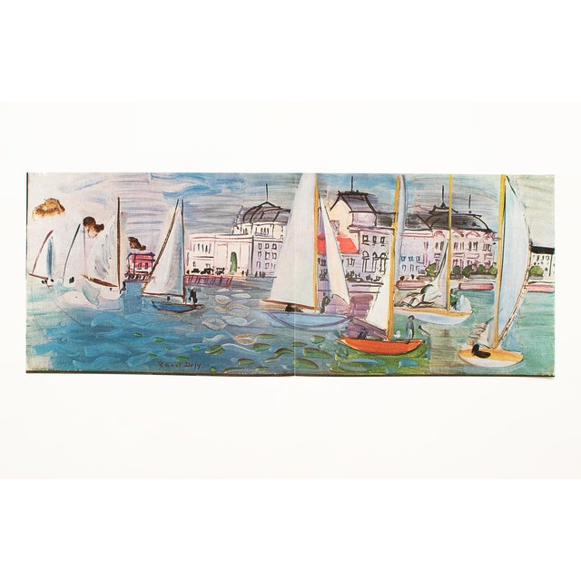 1970 After Raoul Dufy "Regatta at Deauville", Large Full-Color Parisian Print For Sale In Dallas - Image 6 of 7