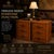 Luxury Handmade Leather Bedside Tables, Pair of Vintage Trunk Nightstands, Tan Leather 3 Drawer Bedside Cabinets With Brass Studs For Sale - Image 6 of 12