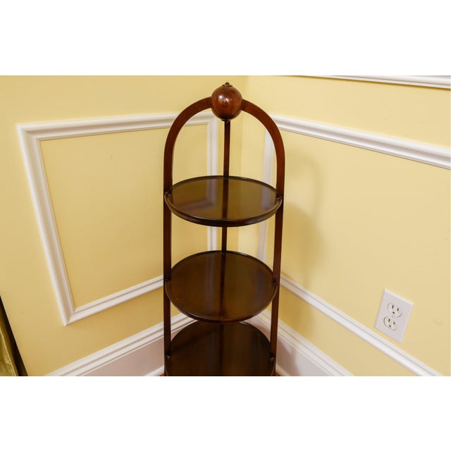 English 19th Century English Oval Three-Tier Side Table Muffin Stand For Sale - Image 3 of 7