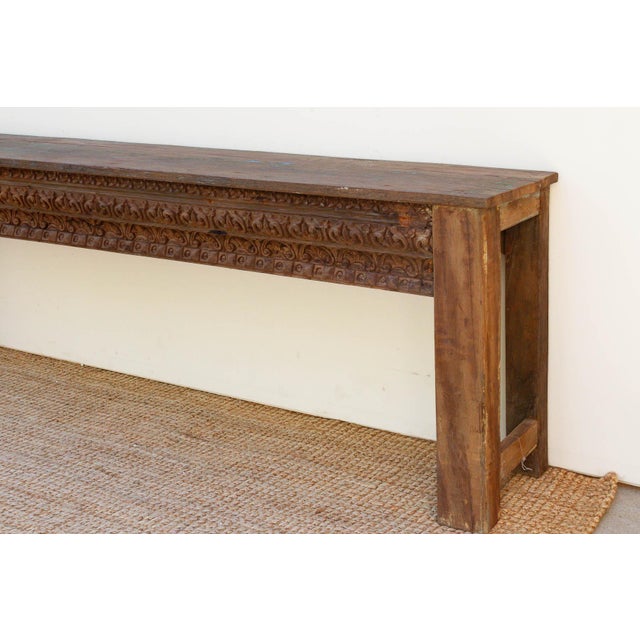 19th Century 104" Long Grand Architectural Beam Console For Sale - Image 5 of 8