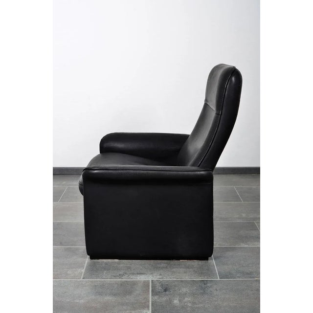 Black Leather DS50 Armchair from de Sede, 1980s For Sale - Image 4 of 11
