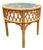 Vintage Bamboo Round Glass Top Table End Side or Accent Table For Sale