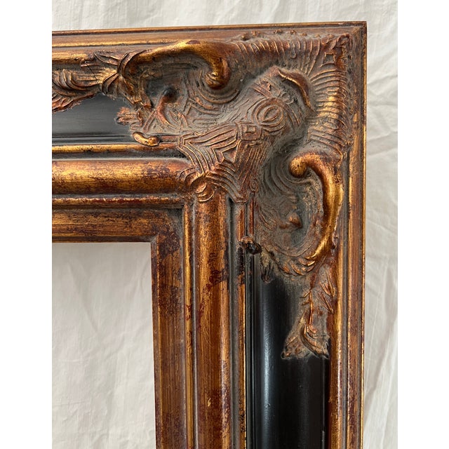 Late 20th Century Spanish Baroque Gold and Black Frame, Fits Art 16x20 For Sale - Image 5 of 16