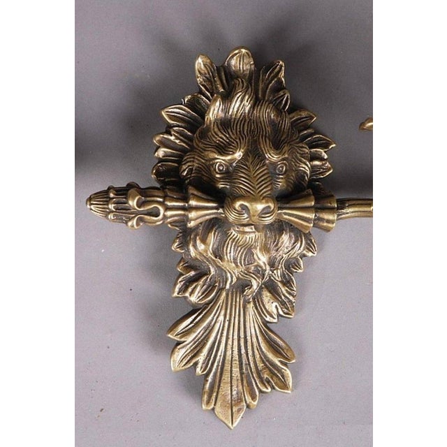 20th Century Empire Style Lion Wall Light For Sale - Image 4 of 10