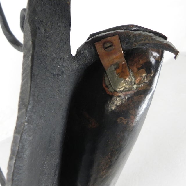 Art Nouveau Umbrella Stand in Steel and Copper, 1920s For Sale - Image 15 of 18