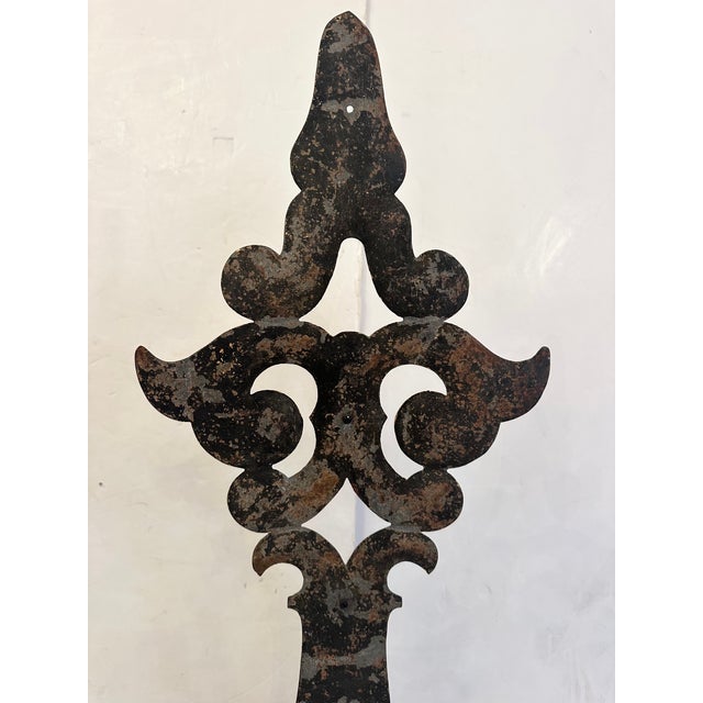 Metal Found Object Antique Clock Hand Sculptures on Stands -Set of 3 For Sale - Image 7 of 15