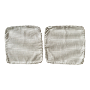 Thibaut Bayside Stripe in Flax Fabric Pillow Covers, Pair