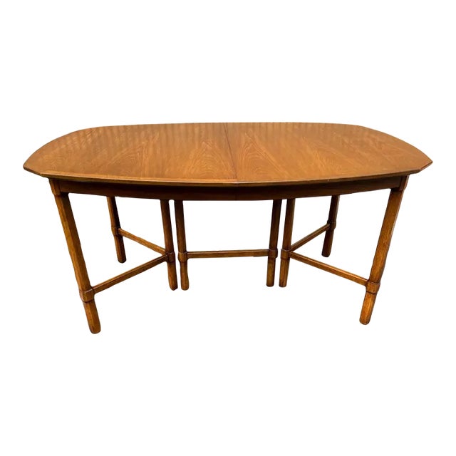 Mid Century Walnut Extendable Dining Table With 3 Leaves For Sale