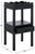Contemporary Darlyn Scalloped 1 Drawer Accent Table in Matte Black For Sale - Image 3 of 9