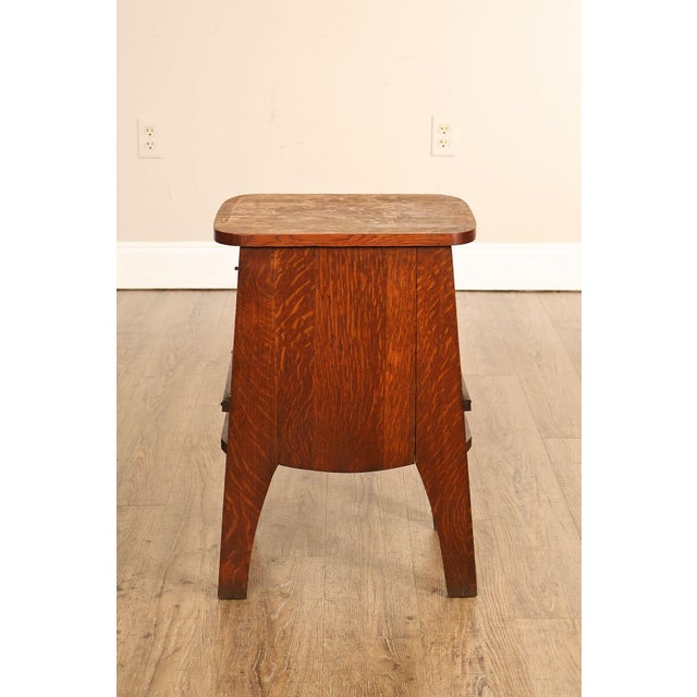 Antique Mission Oak Smoke Stand Bedside Cabinet For Sale - Image 18 of 18