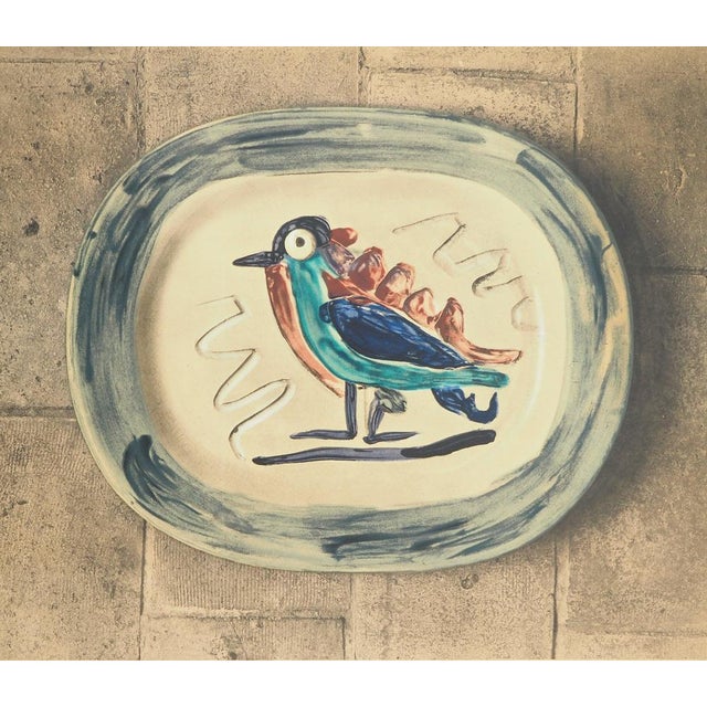 Pablo picasso (1881-1973) madoura ceramics, colorful bird, 1967 lithograph poster (atelier mourlot) unsigned edition of...