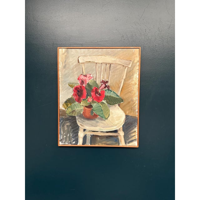 Aina Engström, Gloxinian, 1973, Oil on Canvas, Framed For Sale - Image 16 of 18