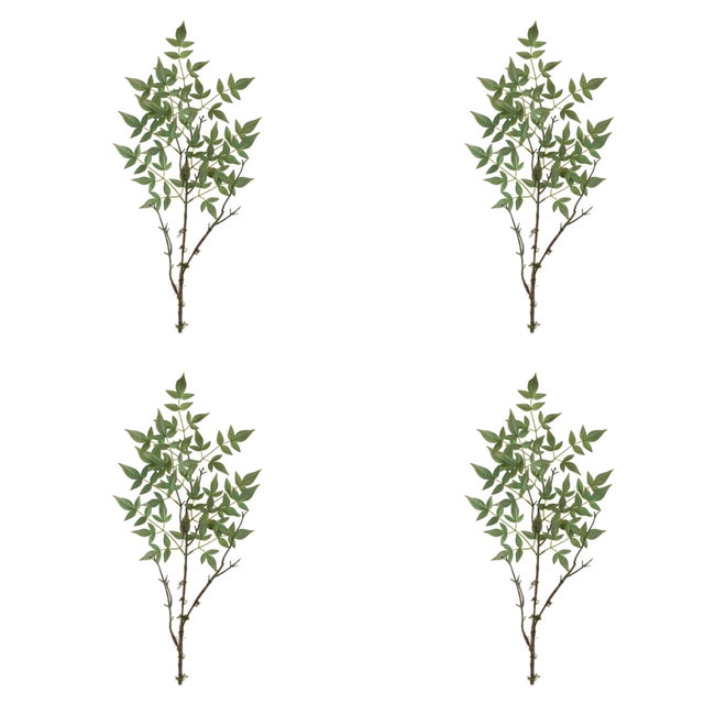 Rustic Mini Leaf Branch (Set of 4) For Sale - Image 3 of 3