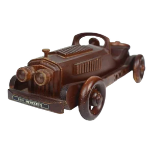 Late 20th Century Handmade Wooden 1931 Mercedes Car Model