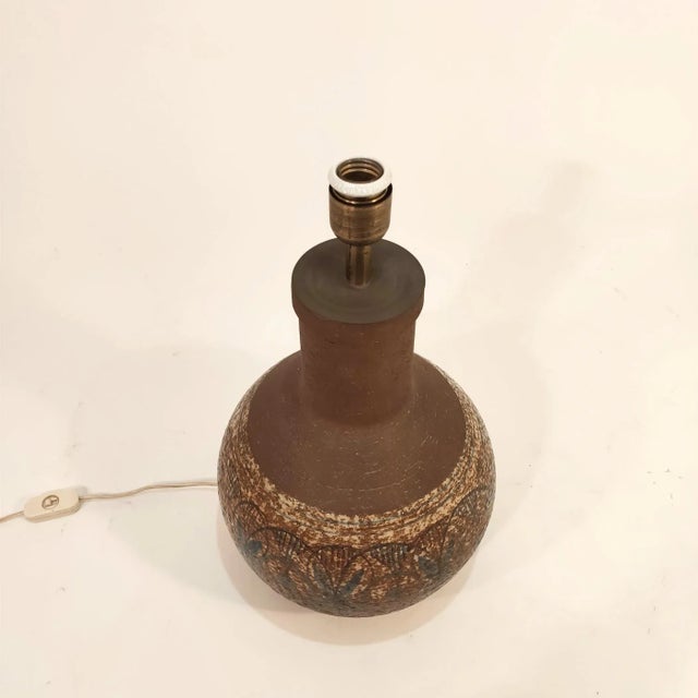Metal Spanish Ceramic Table Lamp by ASO, 1960s For Sale - Image 7 of 11