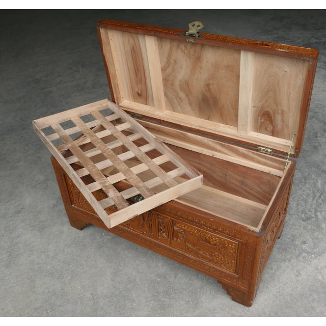 Oriental Carved Camphor Wood Chest This Beautiful Carved Chest is made from Camphor Wood, for those of you who do not know...