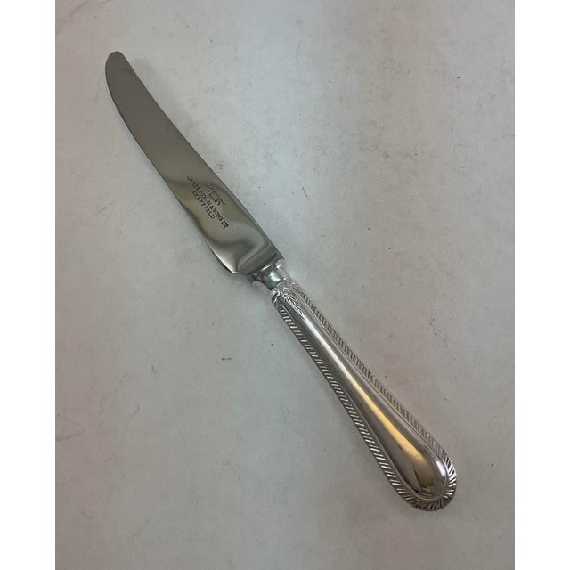 James Dixon & Sons 1980s Silver Dessert/ Knife, Feather Edge. For Sale - Image 4 of 10