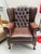 Brown Leather Wing Chair, 1980s For Sale - Image 6 of 6