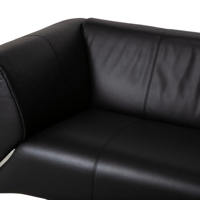Leather and Metal 322 Two-Seater Sofa from Rolf Benz For Sale - Image 4 of 13