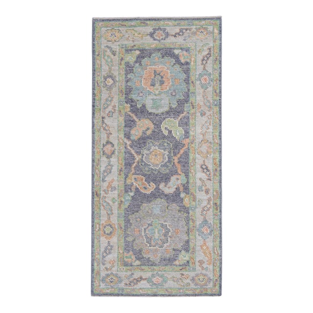 Turkish Oushak Rug 2'4" x 4'11" For Sale