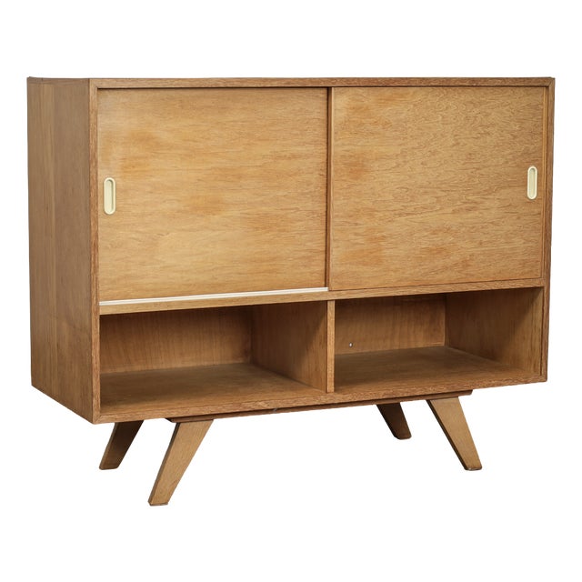 Sideboard with Sliding Doors by Jiří Jiroutek for Interier Praha, Czechoslovakia, 1960s For Sale
