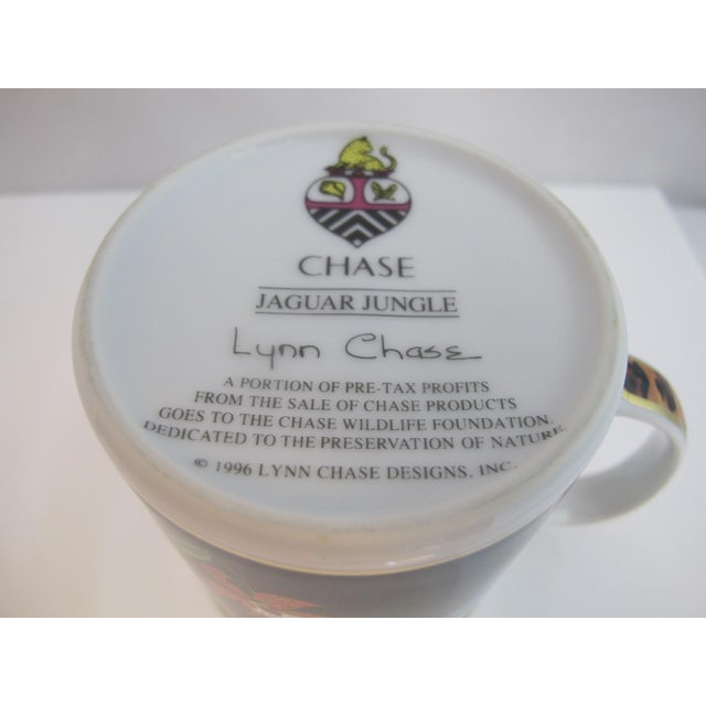 Lynn Chase Leopard Cat Design Jaguar Jungle Porcelain 24k Gold Coffee Mug Cup For Sale - Image 10 of 10