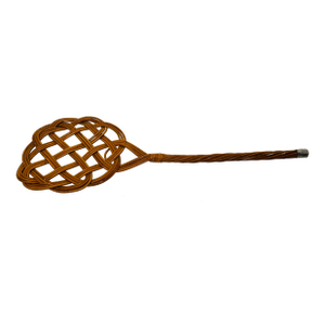 Vintage Handcrafted Rattan Carpet Beater Folk Art Decorative Wall Object