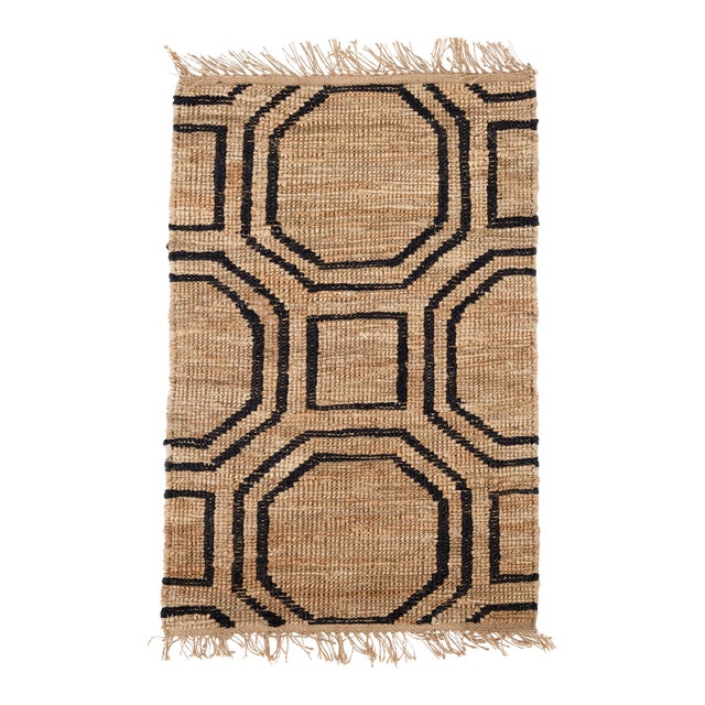 Dash & Albert by Annie Selke Hexile Hand Knotted Jute Rug, 7' 6" x 9' 6" For Sale