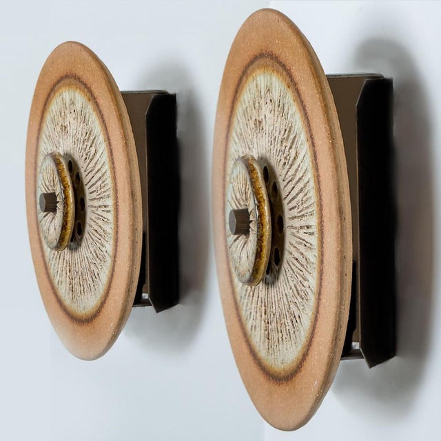 Round Ceramic Wall Light from Axella, 1970 For Sale - Image 6 of 15