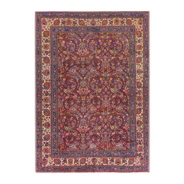 Grande Vintage Mashad Rug For Sale