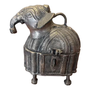 1970s Dhokra Elephant Box