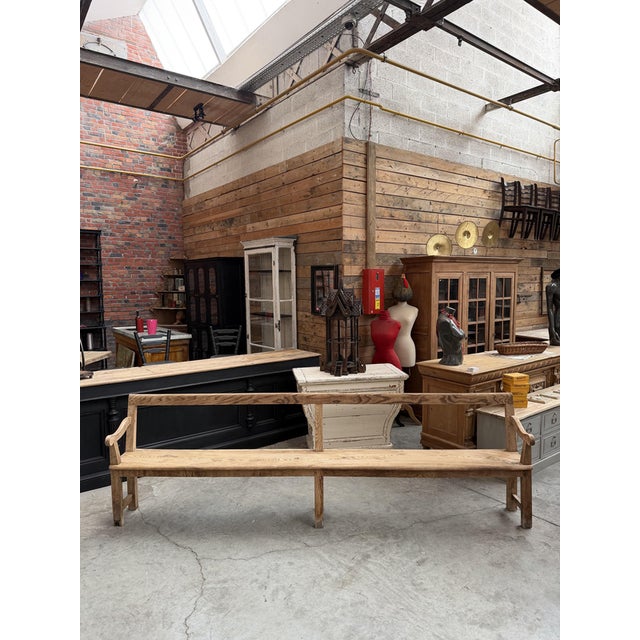 Benches with Backrests, Early 20th Century, Set of 2 For Sale - Image 8 of 13