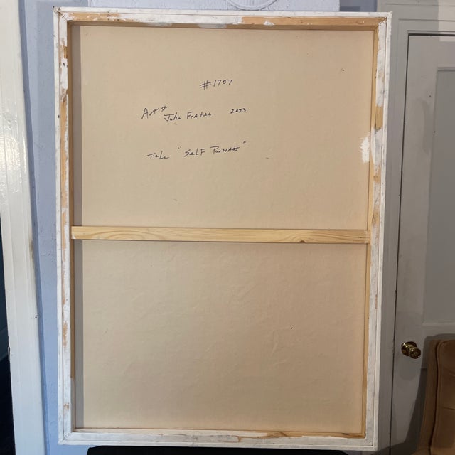“Self Portrait” by John Frates Mid Century Modern Abstract Certificate of Authenticity With Invoice Hang Multi-Directional For Sale In Jacksonville, FL - Image 6 of 8
