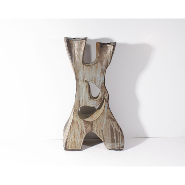 Studio Pottery Sculptural Vase For Sale - Image 4 of 7