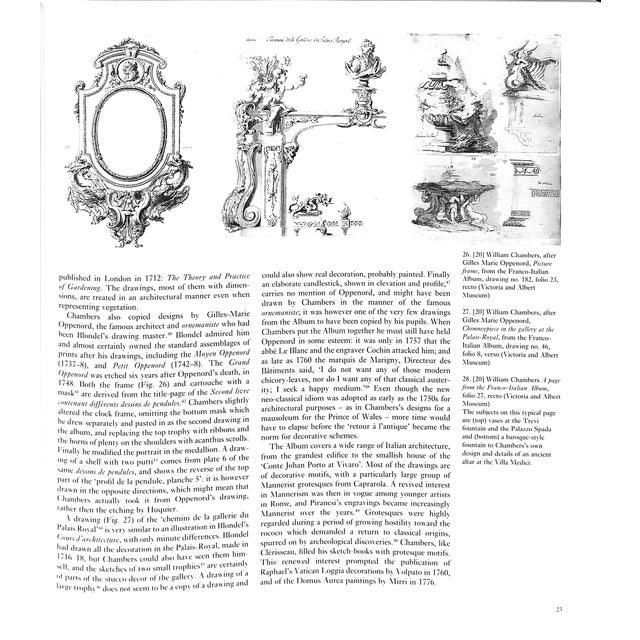 Paper "Sir William Chambers: Architect to George Iii" 1996 Harris, John & Snodin, Michael For Sale - Image 7 of 8