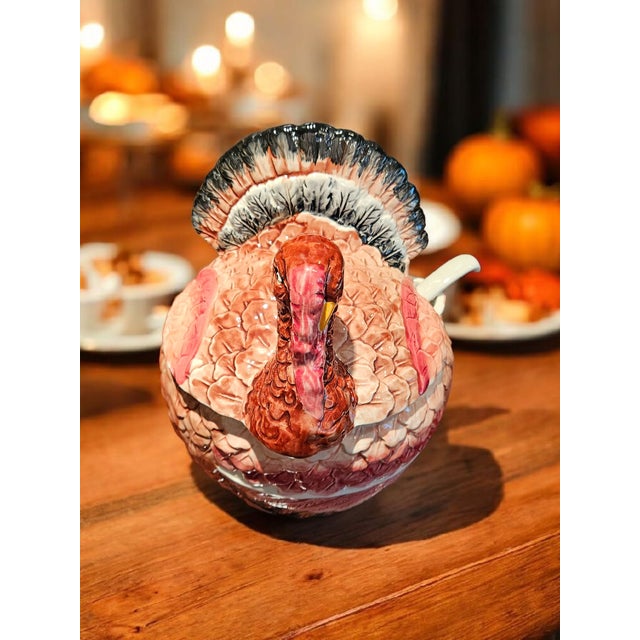 Farmhouse Late 20th Century Traditional Turkey Soup Tureen / Thanksgiving Decor For Sale - Image 3 of 8