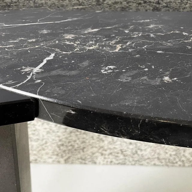 Italian Modern Black Marble Granite Console Aldo Cibic for Memphis, 1980s For Sale - Image 9 of 18