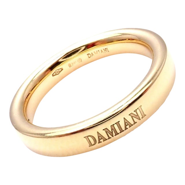 Damiani Yellow Gold Band Ring Sz 5.5 For Sale
