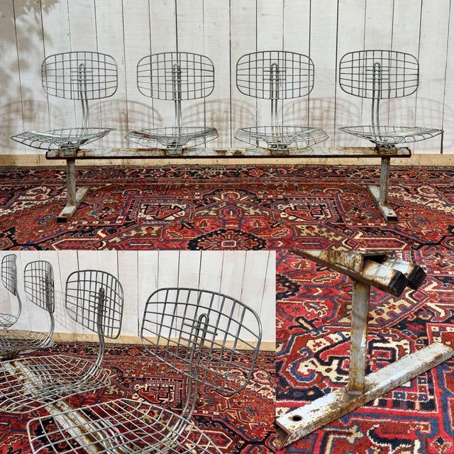 Trellis Series Four-Seater Bench by Michel Cadestin for Beaubourg, 1970s For Sale - Image 3 of 18