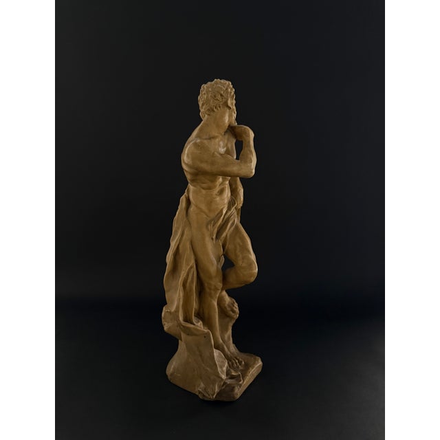 Stucco Sculpture Depicting a Faun, 20th Century, 1950s, Gesso For Sale - Image 6 of 16