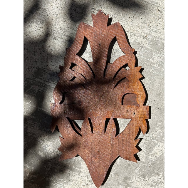 Wood Antique Victorian Hand Carved Wood Folding Wall Shelf For Sale - Image 7 of 7